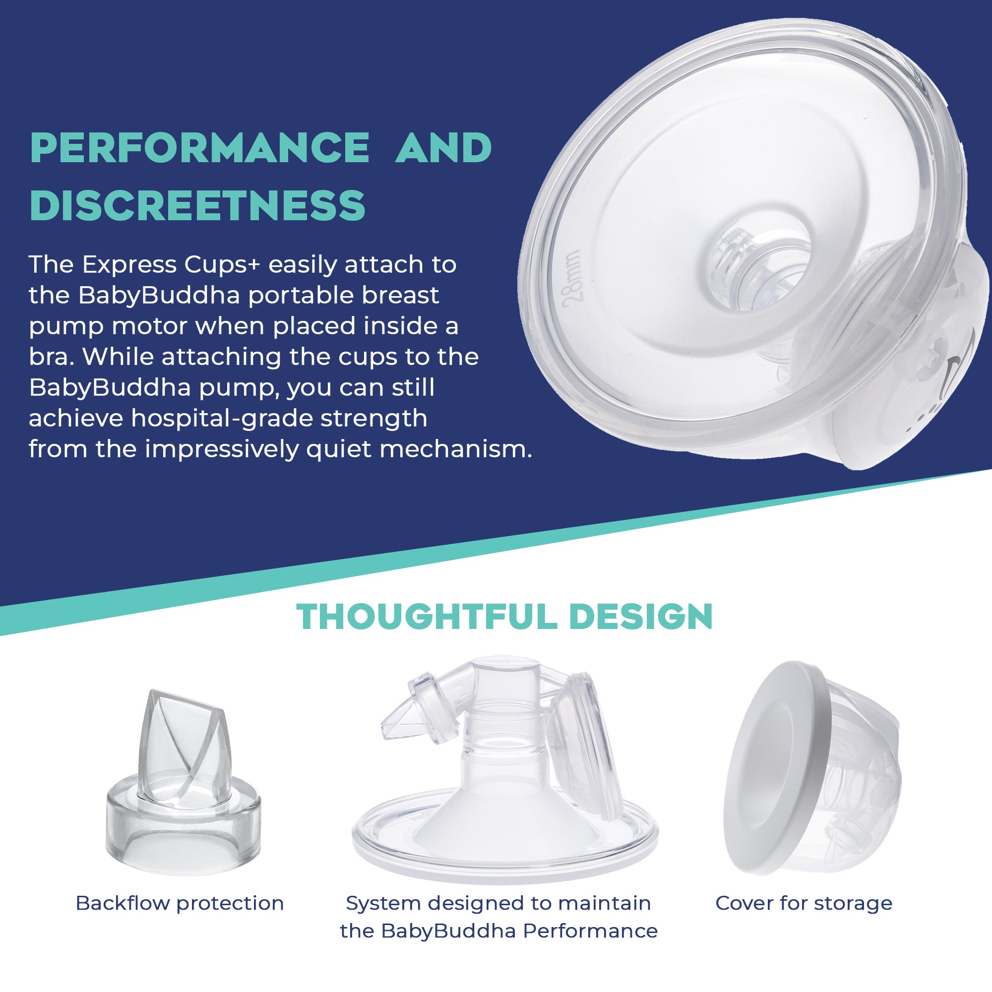 Hands-Free Breast Pump Collection Cups