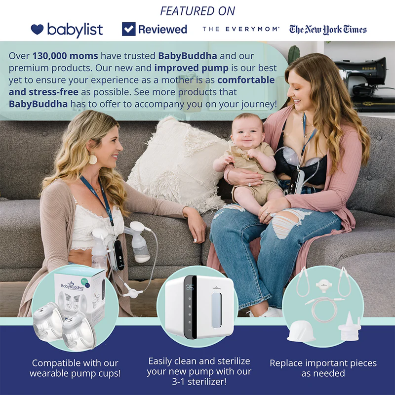 BabyBuddha® 2.0 New & Improved Breast Pump